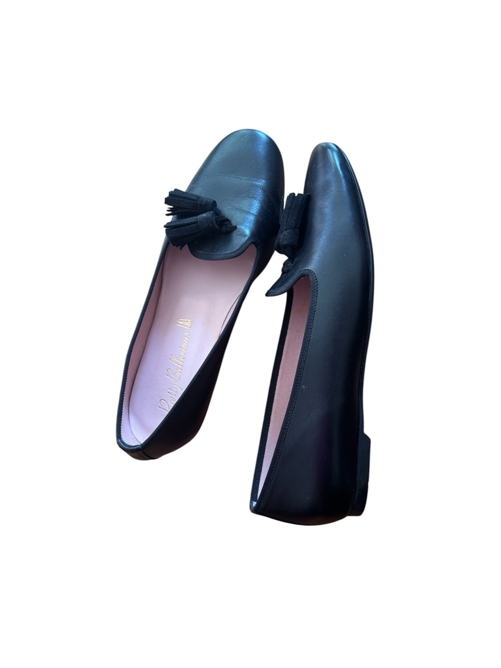 Pretty Ballerinas Black Leather Tassel Loafers used once for 30 min size 36